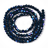 Opaque Solid Color Electroplate Glass Beads Strands LS-EGLA-A039-P2mm-L09-3