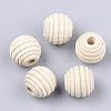 Natural Wood Beads WOOD-S053-48-1