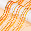24 Strands 12 Styles Transparent Faceted Glass Beads GLAA-WR0001-04-3