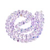 Electroplate Transparent Glass Beads Strands EGLA-N056-01A-06-2