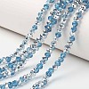 Electroplate Transparent Glass Beads Strands LS-EGLA-A034-T8mm-M18-1