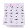 304 Stainless Steel Stud Earrings X-EJEW-N045-08P-3