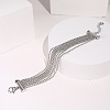 304 Stainless Steel Multi Strand Ball Chains Bracelets for Women FS-WGF1B10-03-2
