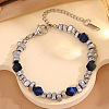 304 Stainless Steel and Acrylic Nuggets Beaded Bracelets for Men WG97E6A-01-1