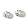 Rack Plating Brass Multi-line Hoop Earrings for Women EJEW-D059-29P-1