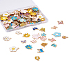 Fashewelry 128Pcs 8 Style Alloy Enamel Pendants ENAM-FW0001-05-17