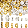 300Pcs 6 Styles Brass Rhinestone Spacer Beads RB-PA0001-02-1