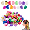 4 Sets 4 Colors Plastic Large-Hole Jute Braid Dreadlock Accessory OHAR-GA0001-19-1