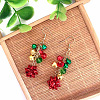 Christmas Bell & Flower Alloy Dangle Earrings WGBF40A-03-1