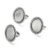 Vintage Adjustable Iron Finger Ring Components Alloy Cabochon Bezel Settings LS-X-PALLOY-Q300-14AS-NR-5