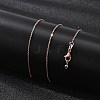 1mm Rack Plating Brass Cable Chain Adjustable Slider Necklaces for Women Men MAK-L044-03RG-2