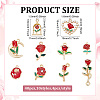 40Pcs 10 Styles Alloy Enamel Pendants ENAM-ME0001-59-2