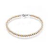 304 Stainless Steel Beaded Bracelets BJEW-G544-34A-1