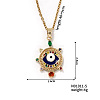 Fashionable Eye Brass Pendant Necklace OW4305-5-1