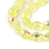 Transparent Electroplate Glass Beads Strands LS-EGLA-N023-6x8mm-A02-3