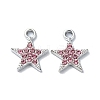 Alloy Rhinestone Pendants RB-P037-01P-02-1