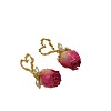 Heart Brass Shell Pearl Dangle Stud Earrings FS-WGDBC6E-02-4