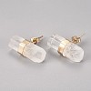 Natural Quartz Crystal Stud Earrings EJEW-I212-F-02G-1