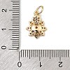 Brass Micro Pave Cubic Zirconia Charms KK-C133-03C-G-3