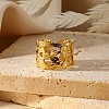 304 Stainless Steel Open Cuff Rings for Women RJEW-U060-01J-G-1