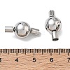 304 Stainless Steel European Clasps with Cord Ends SA-CBABC0F-08P-3