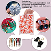 100Pcs Heart Printed Eco-Friendly Reusable Bags ABAG-SP0001-61A-B-6