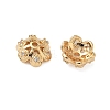 Brass Micro Pave Clear Cubic Zirconia Bead Caps KK-S350-10G-1