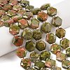 Natural Unakite Beads Strands G-G144-A01-01-2