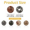 40Pcs 5 Colors Printed Schima Wood Beads WOOD-FS0001-47-4
