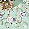 Heart Wooden Beads Hanging Clips HJEW-GO00067-4