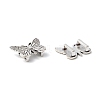 Antique Silver Plated Tibetan Style Butterfly Slide Charms X-TIBE-4818-AS-FF-2