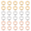 60Pcs 3 Colors 201 Stainless Steel Linking Rings STAS-UN0036-94-1