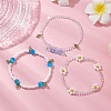 3Pcs 3 Colors Acrylic Charms Bracelets Sets for Women BJEW-TA00577-03-3