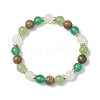 Natural Mixed Gemstone Round Beads Stretch Bracelets for Women BJEW-JB12631-02-1