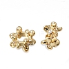 Brass Micro Pave Clear Cubic Zirconia European Beads KK-D110-03G-1