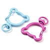 Spray Painted Eco-Friendly Alloy Swivel Snap Hook Clasps PALLOY-T090-07-NR-2