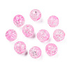 Transparent Crackle Acrylic Beads CACR-N002-18B-3