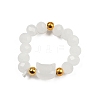 2Pcs Cat Shape Glass Beaded Beads Finger Rings WG1374D-03-2