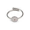 304 Stainless Steel Cuff Ring Components STAS-D372-02P-02-2