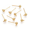 Brass Stud Earring Findings LS-KK-I649-10G-NF-1