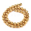 Electroplated Synthetic Non-magnetic Hematite Beads Strands G-H027-B01-05-3