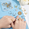 Unicraftale 24Pcs 8 Styles Stainless Steel Ring Components STAS-UN0047-48-4