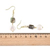 Geometric Shape Abalone Shell/Paua Shell & Natural Keshi Pearl Dangle Earrings for Women EJEW-JE07338-5