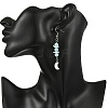 Natural Freshwater Shell and Howlite Dangle Earrings EJEW-JE07169-2