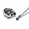 Non-Tarnish Owl Stainless Steel Urn Ashes Pendant Necklace PW-WG90000-01-3