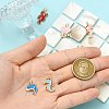 5Pcs 5 Styles Brass Enamel Pendants KK-CJ0004-27-4