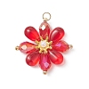 Glass Beaded Pendants PALLOY-MZ01186-03-1