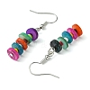 Dyed Shell Dangle Earrings EJEW-JE06083-5