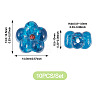 10Pcs Transparent Handmade Bumpy Lampwork Beads LAMP-TADJ0001-48C-4