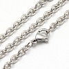 Trendy Unisex 304 Stainless Steel Cable Chain Necklaces X-NJEW-M047-C-01-1